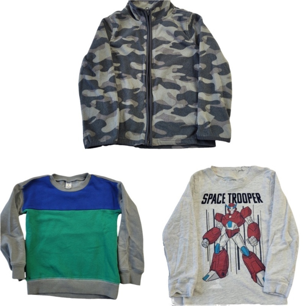✅ Carter’s Osh Kosh boys set of 3 fleece sweaters size 6